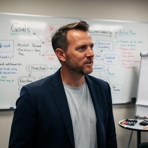 Ein Lebenscoach, der seine Zertifizierung stolz in den Händen hält.